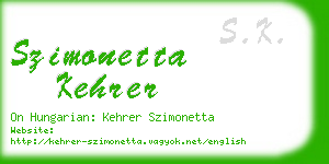 szimonetta kehrer business card